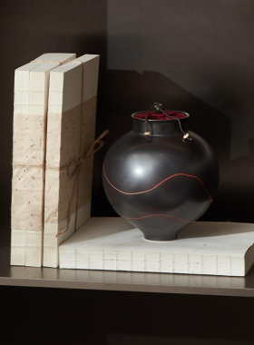 复古流苏收纳罐装饰罐摆件高级感