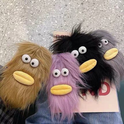 ins风Civi4pro/3/2表情手机壳恶搞Turbo3适用12s小米14/13Ultra/k50/K60/k70e红米Note14/13pro+毛绒12/11t