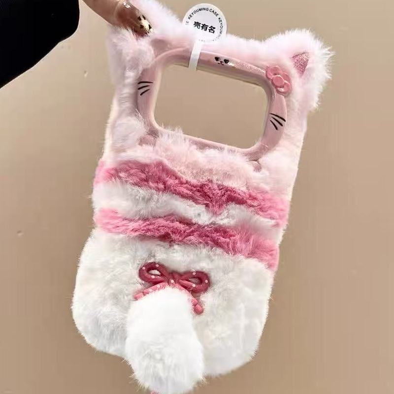 A5X抖音同款oppoA3pro/a3X/A2m甜酷k12/A58x手机壳OPPOFindx9/8/7毛绒OPPO Reno14pro+/13/12/11玛丽猫A6萌A5