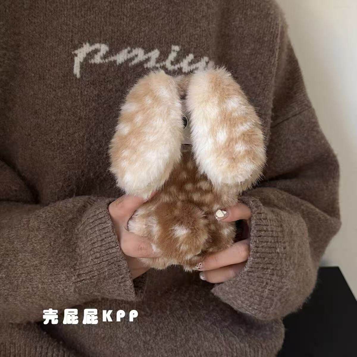 毛绒gt7/v50s/gt3日韩gt2/V30t斑纹v60s/OPPO真我gtneo6se手机壳v70realme15pro+/12/10s少女心V13v11兔子