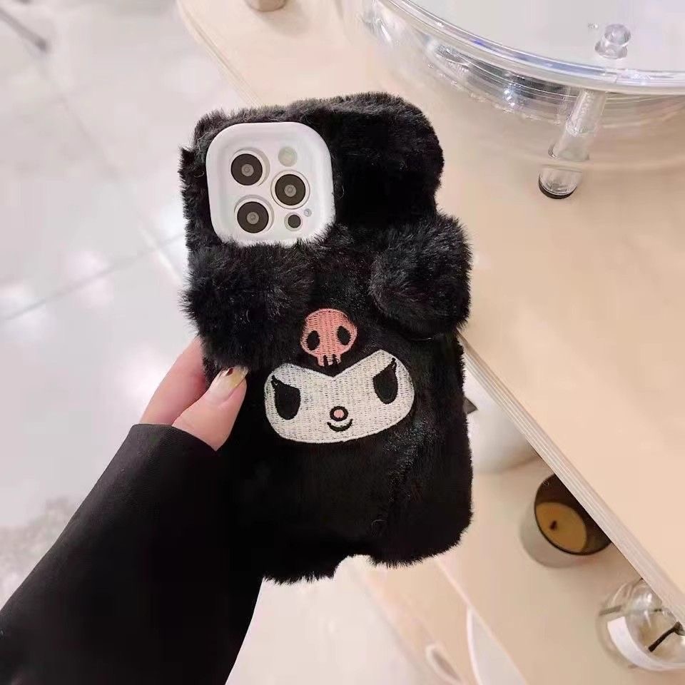 适用x300纯色y36i/y78+/y77e/y35M/s19pro/s18/s30/s20库洛米手机壳VIVOX200s pro/x90/x80pro毛绒y37y300y50