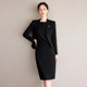 青果领商务西服套装 艾尚臣黑色西装 外套女早秋气质名媛轻职场正装