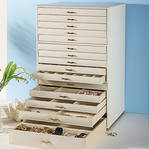 多层抽屉式家用珠宝箱大型首饰柜