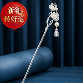 新年转运 幸福美好铃兰花纯银簪子高级感古风步摇鸢尾发簪七夕