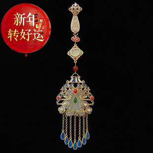 国风吊坠流苏挂饰复古宫 南天门压襟旗袍挂件古典中式 新年转运