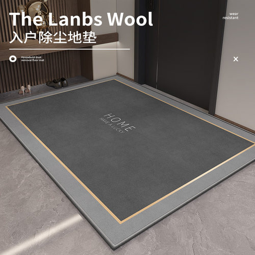2025年新款轻奢风入户地垫耐脏可裁剪升级加厚进门口家用玄关地毯