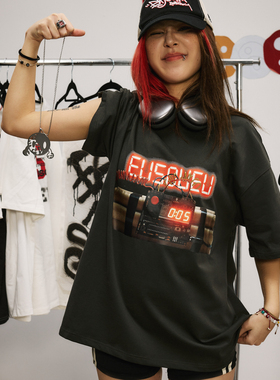 【Rapeter吴嘉轩同款】EU/EUSOUEU 美式C4像素复古宽松短袖T恤