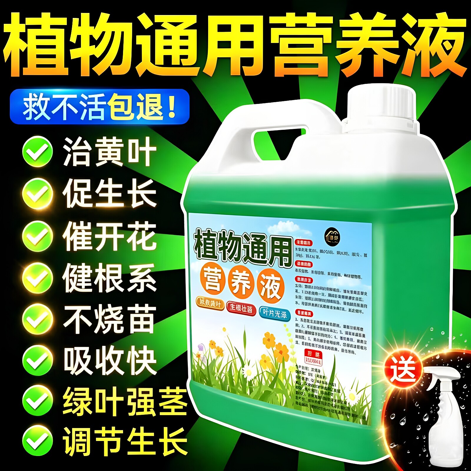 植物营养液通用型室内盆栽绿植养花卉肥绿萝发财树水培多肉生根%