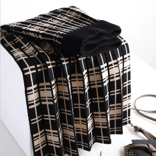 Длинная зимняя трикотажная демисезонная юбка в складку, в корейском стиле, плиссированная юбка