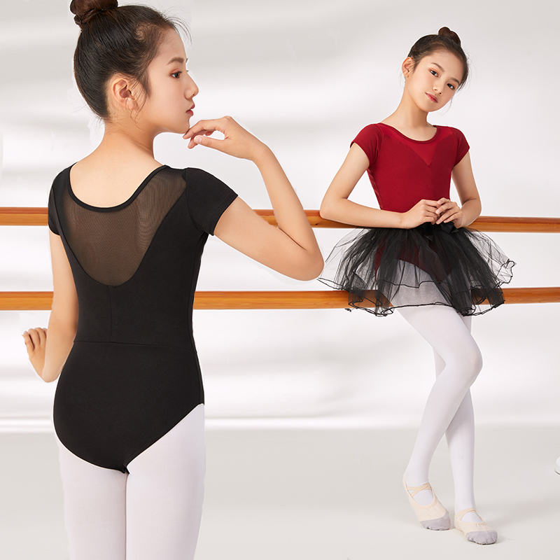舞蹈服儿童女芭蕾舞裙短袖纱裙