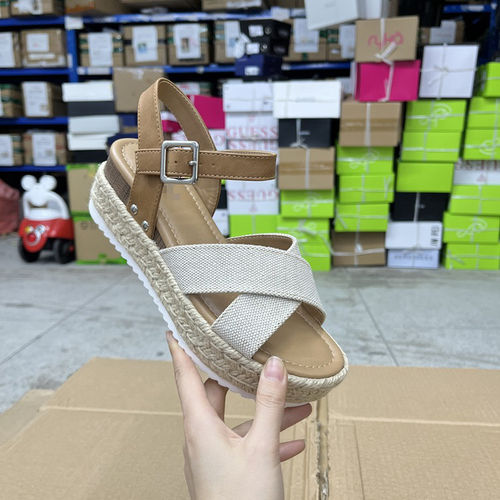 新款圆头露趾麻绳舒适日常休闲