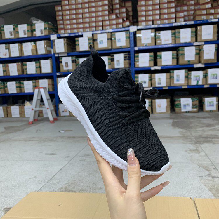 外贸原单圆头韩系时尚系带休闲运动女鞋