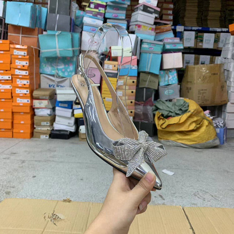 细跟蝴蝶结凉鞋时尚新款工厂鞋