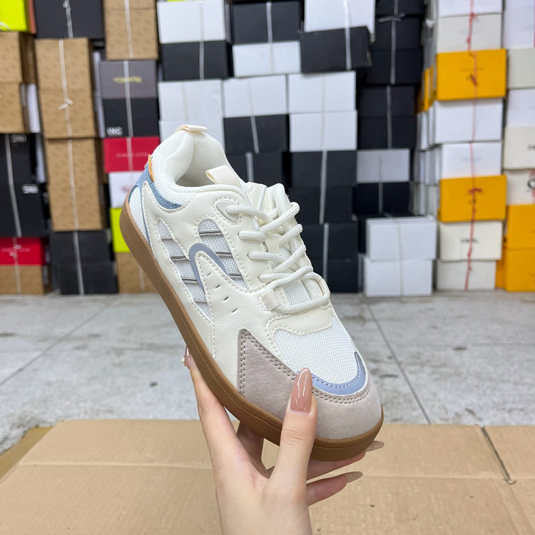 外贸原单女鞋新款时尚圆头休闲百搭系带网面透气平底单鞋运动板鞋,女鞋,休闲板鞋,淘宝优惠券,粉丝福利购,淘宝优惠卷