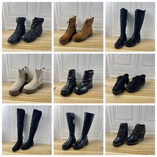 外贸原单女靴独码 Lady 39码 38.5 圆头粗跟厚底短靴长靴 Shoes杂款