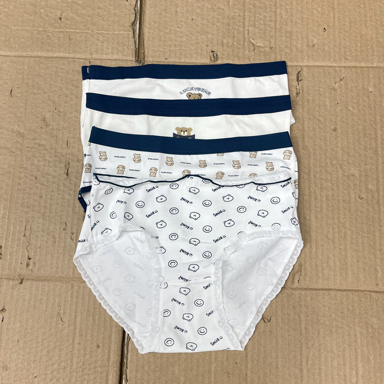 印花中腰全棉裆透气舒适三角裤