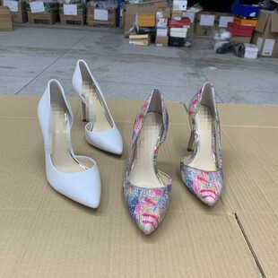 职业舒适单鞋 甜美尖头细跟百搭侧空时尚 外贸原单女鞋