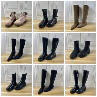 新款 Lady 短靴简约时尚 杂款 孤品捡漏长靴百搭 Shoes外贸原单38码