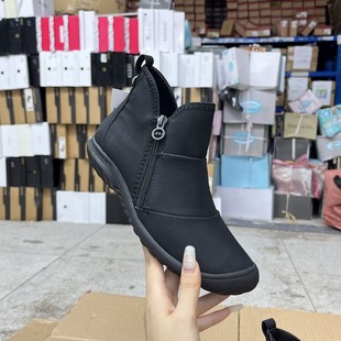 外贸原单内里带毛保暖舒适防滑耐磨时尚轻便户外休闲鞋平底短靴