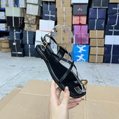 外贸原单女新款 新shoes方头夹趾平底纯色时尚 百简约休闲舒适凉鞋