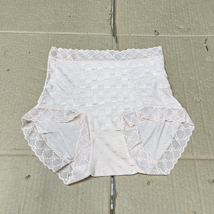 出口高腰三角裤无痕收腹提臀桑蚕丝抑菌裆性感蕾丝纯欲内裤女简约