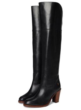 代购FRYE女士过膝靴舒适脚床柔软鞋底透气内里防滑外底皮革鞋面