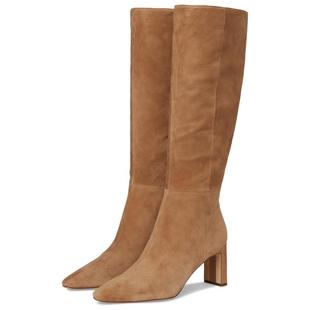 代购 Edelman女士长筒靴轻便透气防滑舒适尖头方跟侧拉链窄口 Sam