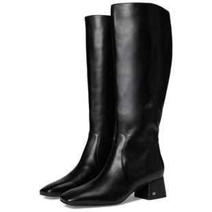 代购 Edelman女士长筒靴舒适轻便防滑耐磨方头粗跟拉链侧边 Sam