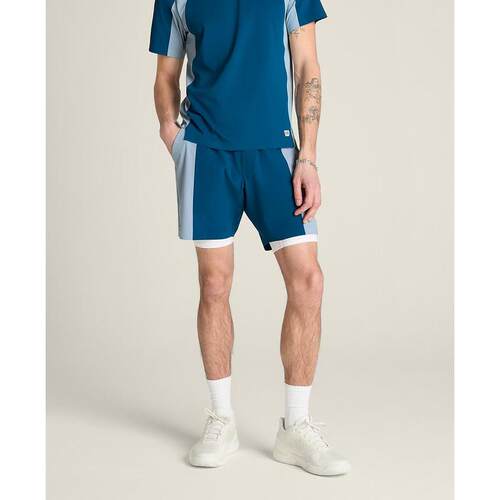 代购Wilson男士网球短裤透气灵活活动收纳球袋贴合调节无衬里