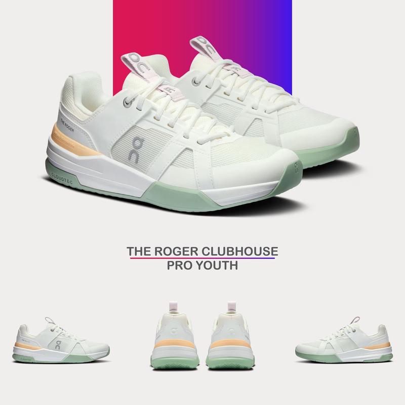 代购ON昂跑THE ROGER Clubhouse Pro Youth大童款青少年网球鞋25