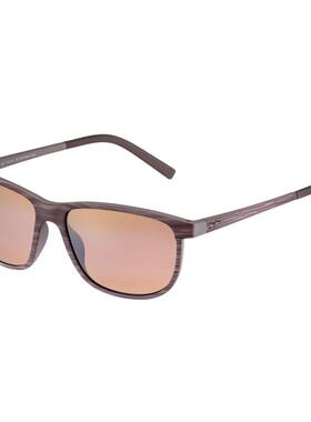 代购MauiJim男女太阳镜偏光防眩光高清视野可配近视条纹框棕褐色