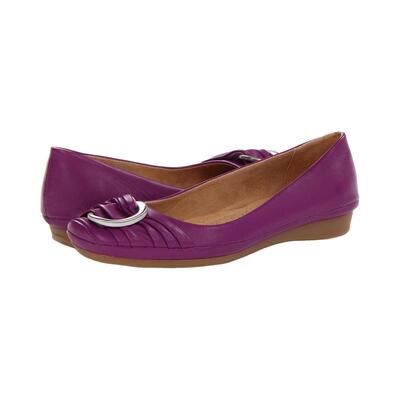 代购Naturalizer女士平底鞋透气吸汗软底轻便圆头金属环装饰