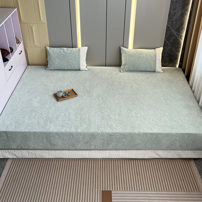 高档雪尼尔手四季通用防滑榻榻米床盖可机洗大尺寸炕盖卧室炕单罩