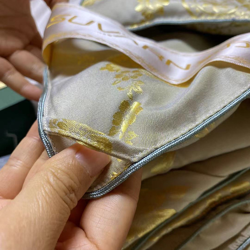 正品素万机场带回鎏金蚕丝被天然乳胶桑蚕丝被被芯加厚保暖子母被