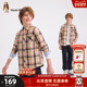 男童衬衫 大童休闲格子衫 春秋新品 暇步士童装 儿童百搭长袖 衬衣