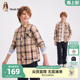 儿童百搭长袖 暇步士童装 春秋新品 大童休闲格子衫 衬衣 男童衬衫