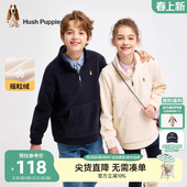 暇步士童装 男童摇粒绒卫衣女童保暖套头厚上衣 儿童卫衣25秋冬新品