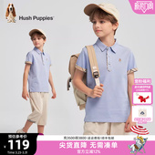 新品 夏装 中大童学院风休闲polo儿童透气T恤 男童短袖 暇步士童装