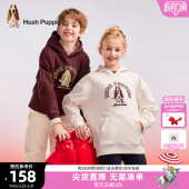 厚女童保暖卫衣 大童男童连帽衫 暇步士童装 儿童加绒卫衣25秋冬新品