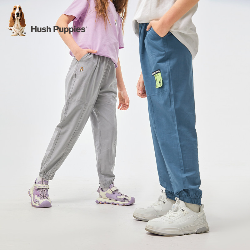 暇步士童装儿童裤子夏季新款男大童休闲弹力防蚊裤女童户外运动裤