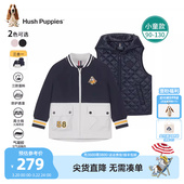 儿童可拆卸风衣男童冬款 暇步士童装 上衣女童三防厚外套 一衣三穿