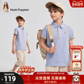 暇步士童装 中大童学院风休闲polo儿童透气T恤 新品 男童短袖 夏装