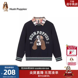 暇步士童装 宝宝休闲套头假两件线衣儿童保暖毛衣 男童线衣秋冬新款