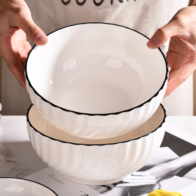 家用陶瓷汤碗大容量简约日式