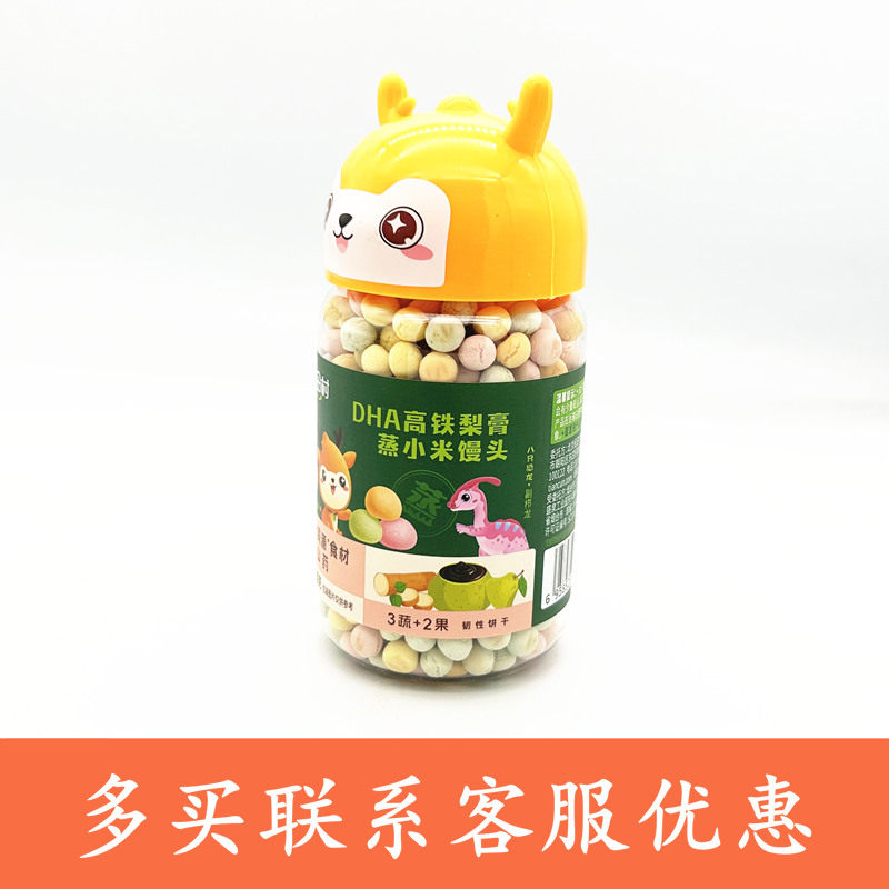 稻田村蒸小米馒头80g罐装 DHA高铁梨膏蒸小米馒头,婴童食品,宝宝饼干,淘宝优惠券,粉丝福利购,淘宝优惠卷