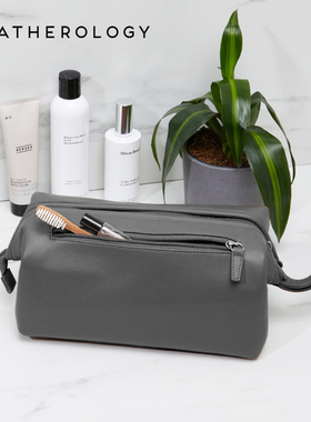 LEATHEROLOGY奥勒吉真皮洗漱包男出差化妆旅行收纳包高档U口增高