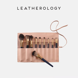 Leatherology真皮化妆刷高级便携小巧收纳卷旅行可立式防尘化妆包
