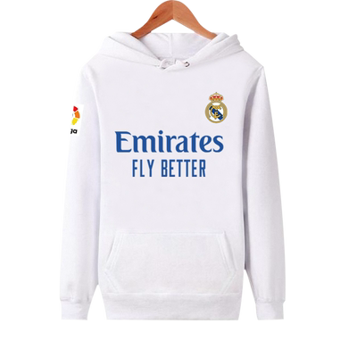 皇马球迷服连帽卫衣服