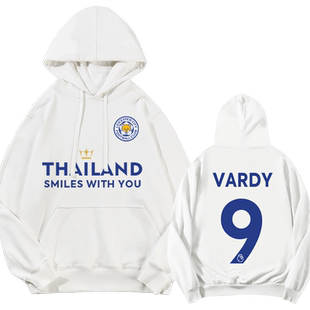 莱斯特城队服狐狸城瓦尔迪足球迷服连帽卫衣男女外套球衣服带帽衫