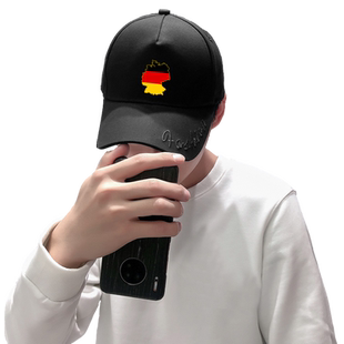 德国足球篮球周边德意志制造元素鸭舌帽男女棒球帽子防晒遮太阳帽